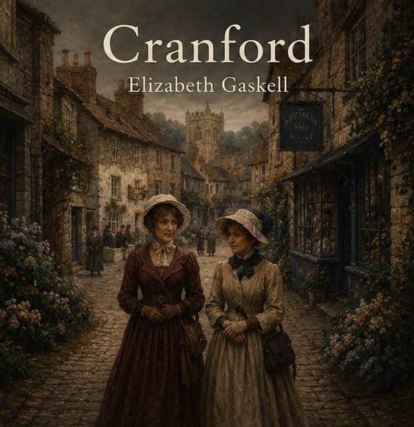 Cranford book cover by Elizabeth Gaskell, classic Victorian English romance