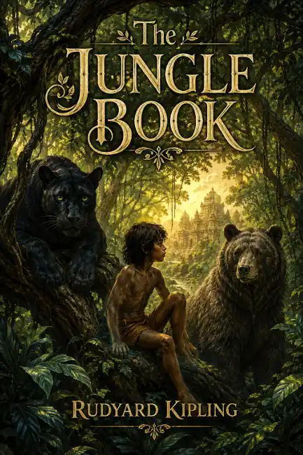 The Jungle Book EPUB cover by Rudyard Kipling for English C1 reading in Okuzeka