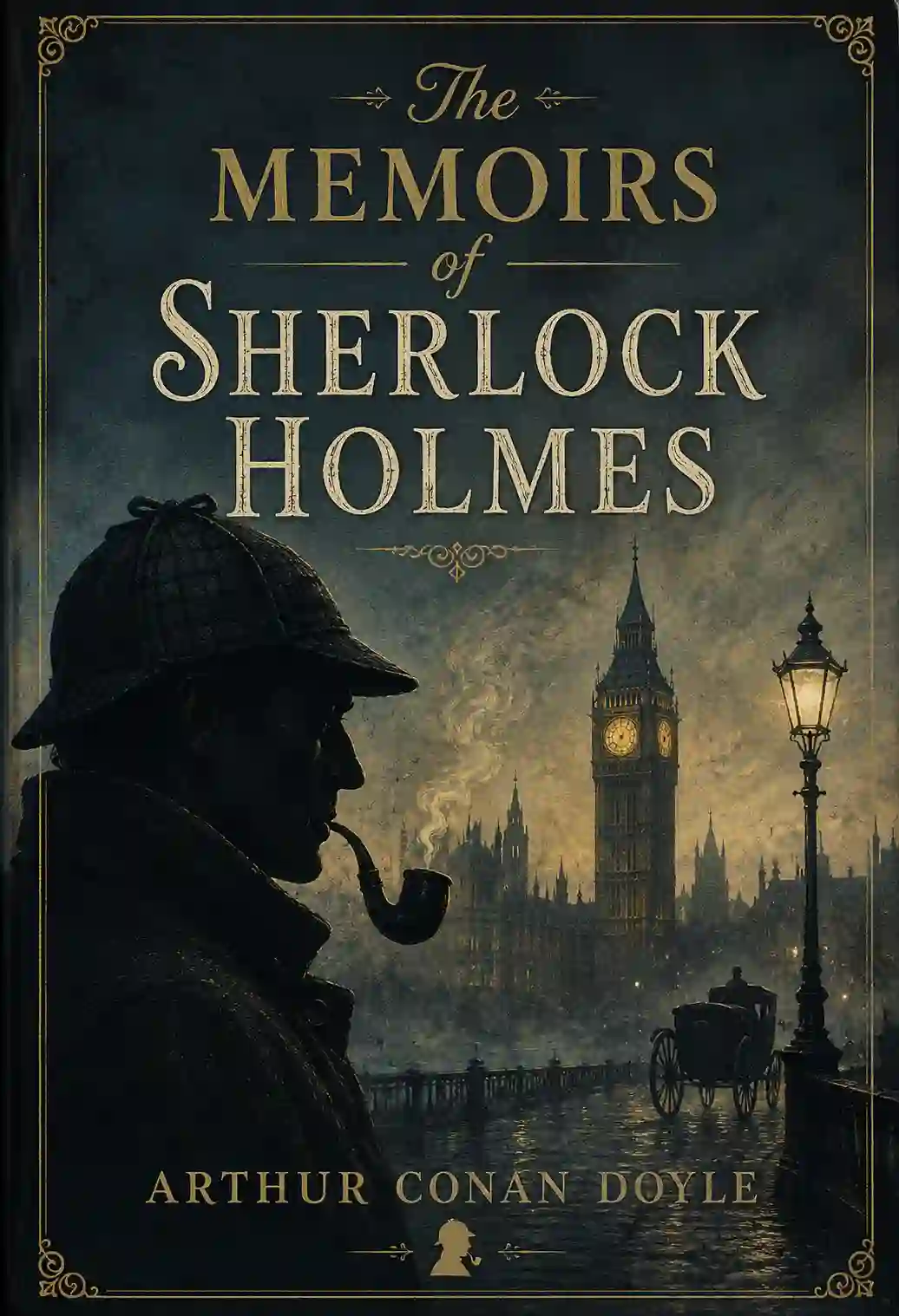 The Memoirs of Sherlock Holmes PDF and EPUB cover by Arthur Conan Doyle for English B2 reading in Okuzeka