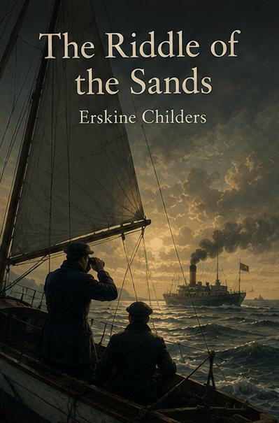 The Riddle of the Sands by Erskine Childers classic spy adventure novel book cover about sailing, mystery, and secret plans