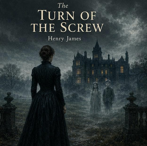 The Turn of the Screw cover showing Henry James’s Gothic ghost story of haunted Bly estate and psychological suspense.